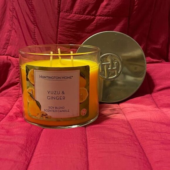 ~ BRAND NEW 3 WICK ~ YUZU & GINGER SCENTED CANDLE ~ SOY BLEND - Picture 3 of 6